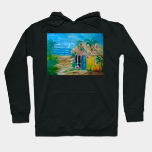 Path to the Beach Little Grass Shack Hoodie